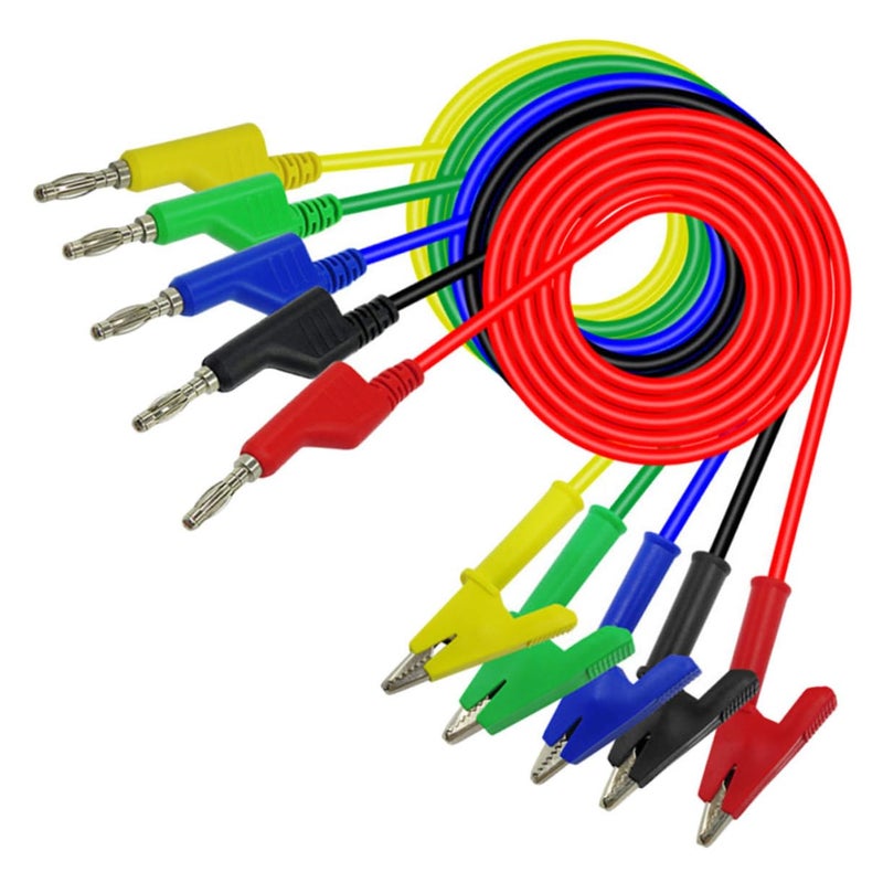 5Pcs Multimeter Test Leads Kit With Alligator Clips For Automotive Repair And Laboratory Use - Image 1
